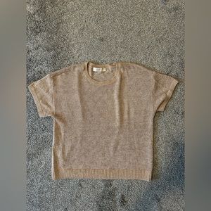LOFT Golden Shimmer Knit Sweater Size S